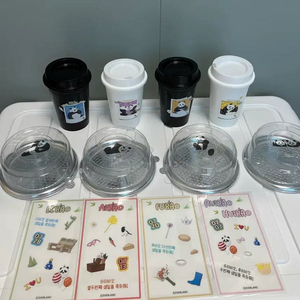 [BUNJANG] Fu Bao Bao Family Birthday Cupcake Bundle Set / 푸바오 바오패밀리 생일컵케이크 일괄