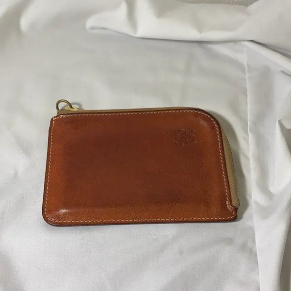 [BUNJANG] Ilbejongtte Natural Leather Zipper Charm Card Holder / 일비종떼 천연가죽 지퍼돌이 카드지갑