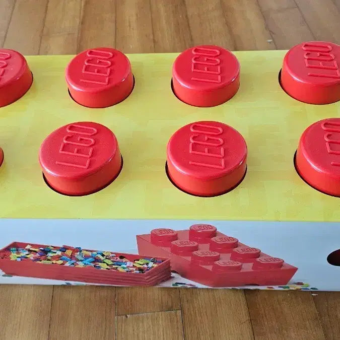[BUNJANG] LEGO Storage Brick 8-Stud Organizer Box Red / 레고 스토리지 브릭 8구 수납함 레드