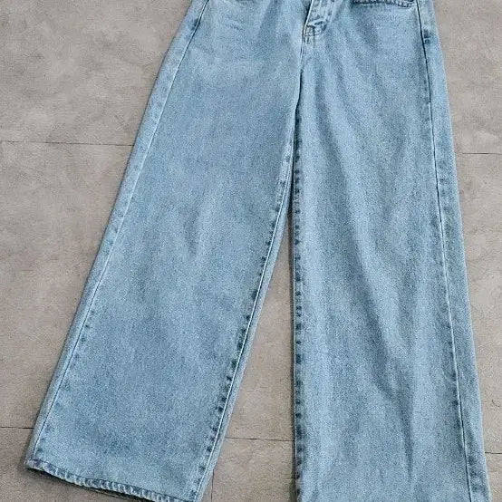 [BUNJANG] Jigott Wide Denim Pants / 지고트 청청 와이드 데님 팬츠