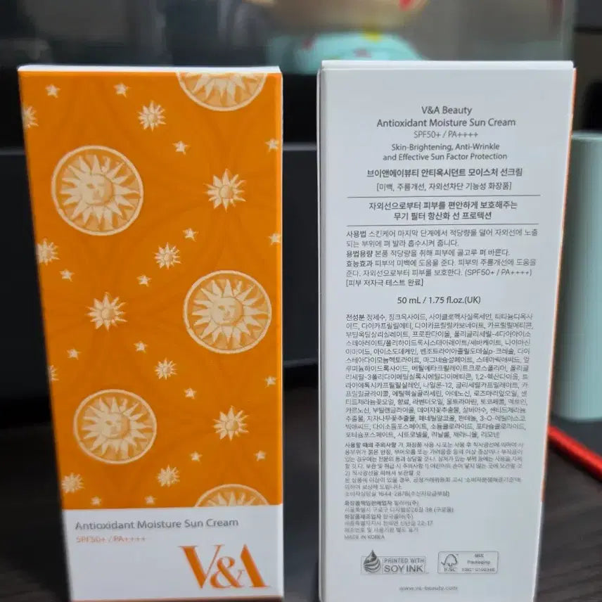 [BUNJANG] V&A Antioxidant Moisture Mineral Sunscreen SPF50+ PA++++ (2-Pack Bundle) / (2개일괄)V&A 안티옥시던트 모이스처 선크림 X2개+뷰티키트