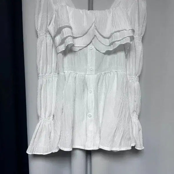 [BUNJANG] Pleated Blouse - White / 플리츠 블라우스 *화이트