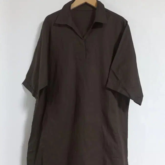 [BUNJANG] Brown Marble Blouse (Size L/XL) / 브라운 마블라우스 큰77~88 새상품