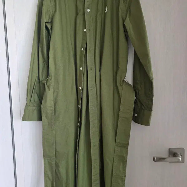 [BUNJANG] Polo Ralph Lauren Khaki Shirt Dress / 폴로 랄프로렌 셔츠 원피스 카키 새상품