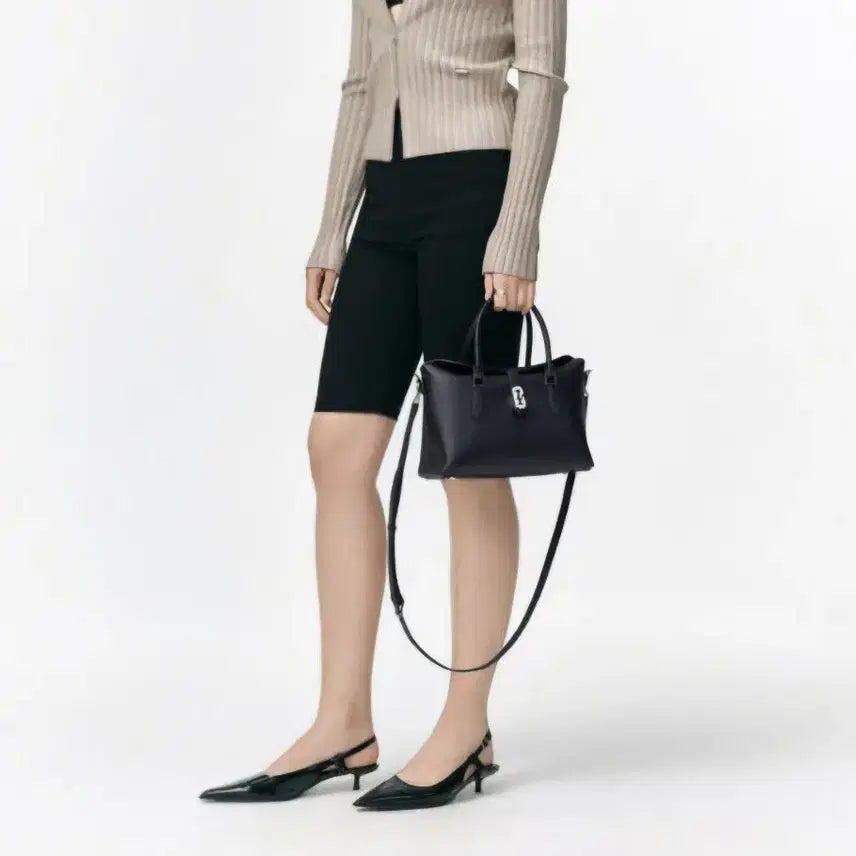 [BUNJANG] Vunque Half Moon Flack Tote Bag Black / 분크 하프문 플락 토트백 (새제품)