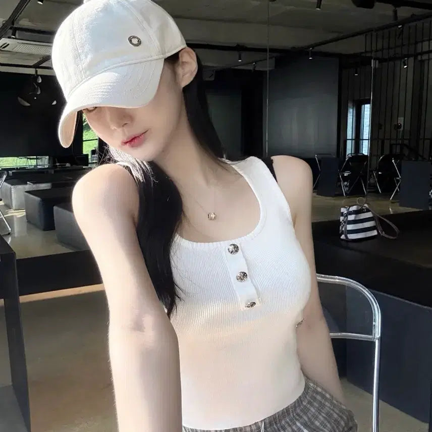 [BUNJANG] Knit Tank Top / 니트 나시