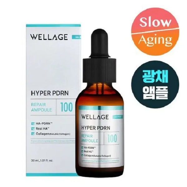 [BUNJANG] Wellage Hyaluronic PDRN Repair Ampoule 30ml / 웰라쥬 하이퍼 PDRN 리페어 앰플 30ml 슬로우에이징 안티에이징
