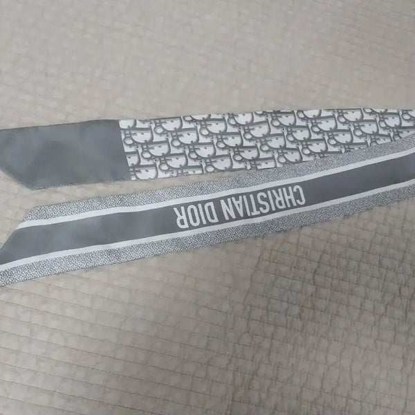 [BUNJANG] Dior Oblique Bandana Scarf Gray / 디올 오블리크 미차 스카프(그레이)