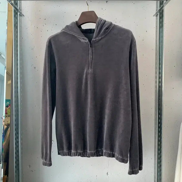 [BUNJANG] Emporio Armani Velvet Hoodie / 엠포리오 아르마니 벨벳 후디