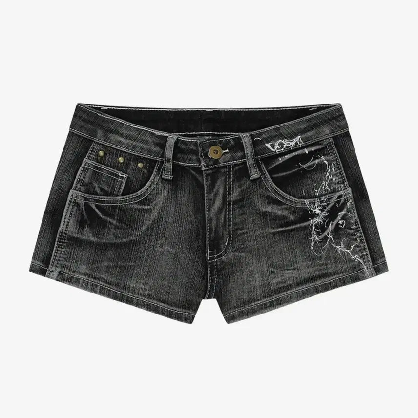 [BUNJANG] GILLAHIVE Graphic Denim Shorts / 길라아카이브 그래픽데님쇼츠