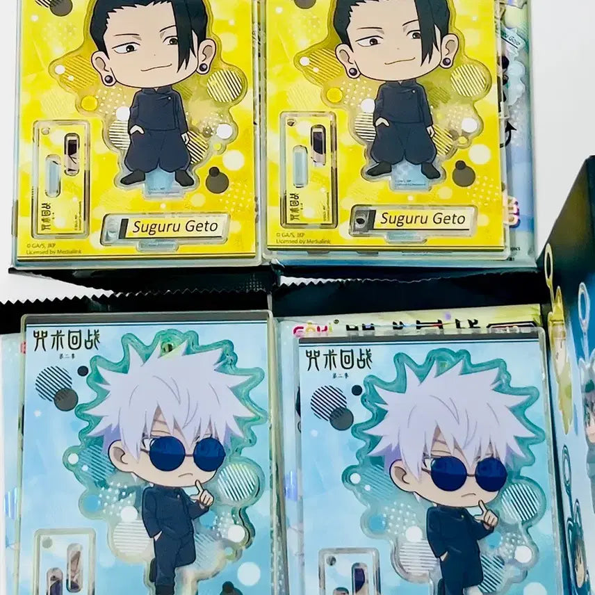 [BUNJANG] Jujutsu Kaisen Gojo Satoru & Geto Suguru Acrylic Stand Keyring (Kaigyoku/Gyoketsu Ver.) - Sealed / 주술회전 고죠 게토 아크릴 스탠드 키링 미개봉 회옥 옥절
