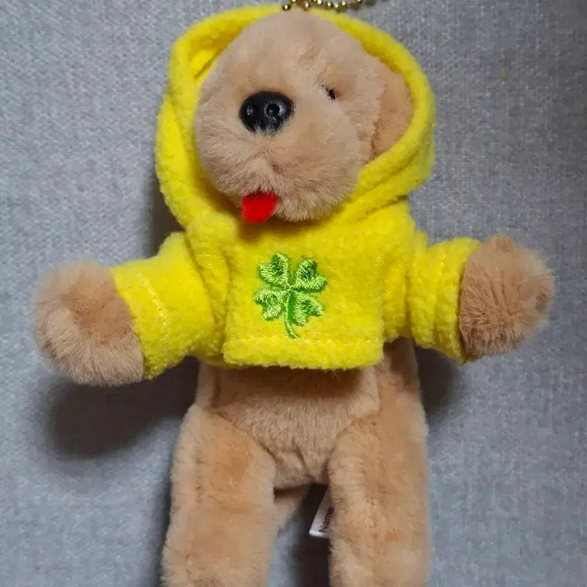 [BUNJANG] Yellow Hood Dog Plush Keychain / 5 강아지 인형 키링 옐로우 후드