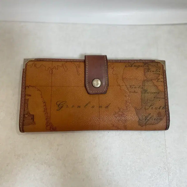 [BUNJANG] Alviero Martini Prima Classe Geo Map Long Wallet / 알비에로 마르티니 프리마클라쎄 지도 패턴 장지갑