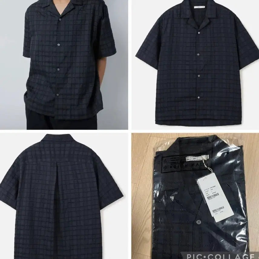 [BUNJANG] 247series Series Check Open Collar Shirt / 247series 시리즈 체크 오픈카라 셔츠