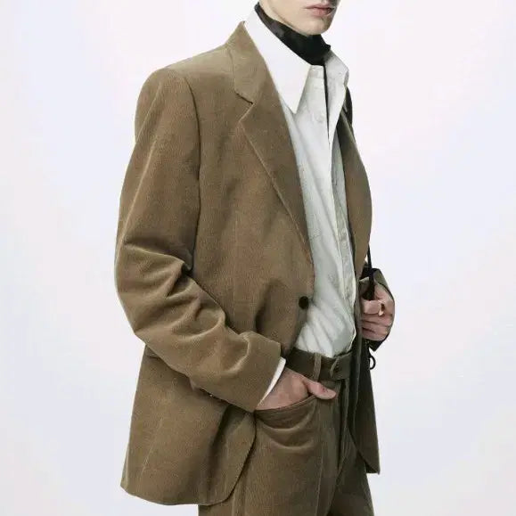 [BUNJANG] Tonywack Corduroy Single Jacket Beige XL / 토니웩 코듀로이 싱글 자켓 베이지 XL