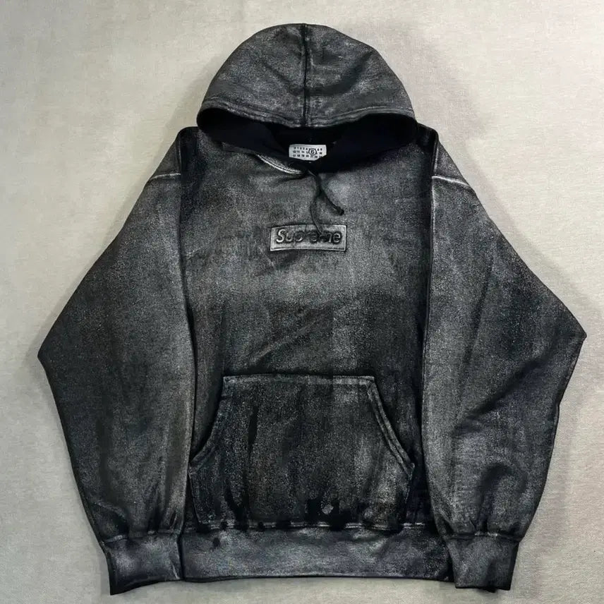 [BUNJANG] Supreme x Maison Margiela MM6 Foil Hoodie / [XL] 슈프림 x 메종 마르지엘라 mm6 포일 후드티