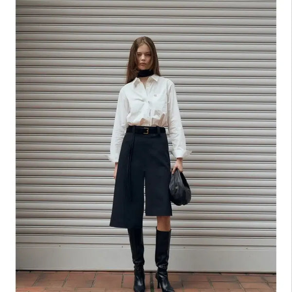 [BUNJANG] Rene J A-Line Asymmetric Skirt / 르네제이 A라인 언발란스 스커트