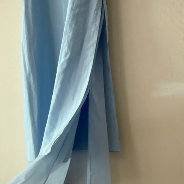 [BUNJANG] Sky Blue Slit Long Dress / 새제품  하늘색 트임 롱 원피스