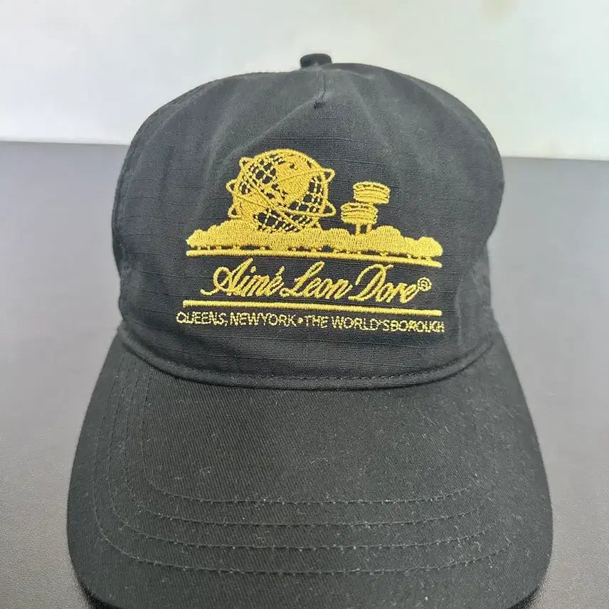 [BUNJANG] Aim Leon Dore Black Logo Embroidered Baseball Cap / 에임레온도르 볼캡