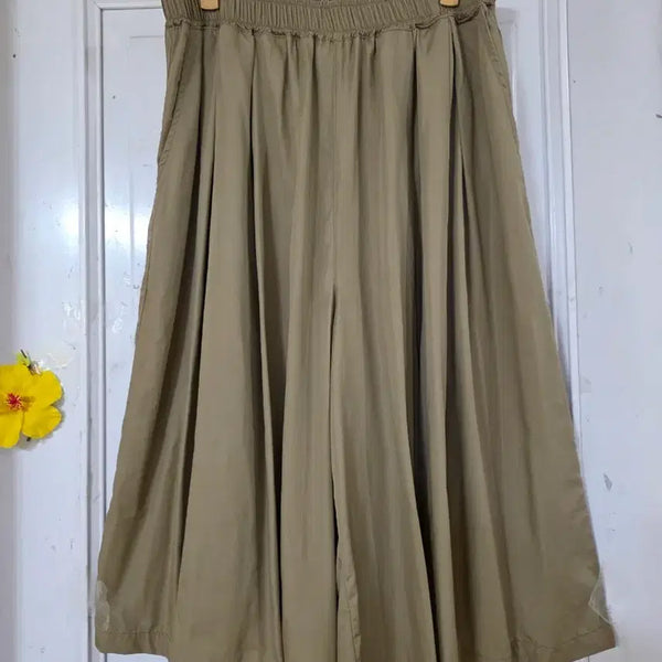 [BUNJANG] Lyocell Blend Women's Skirt Pants - Premium Design / 여름  초가을  고급스러운 디자인이쁜  리오셀100  밴딩  면치마바지   거의새거