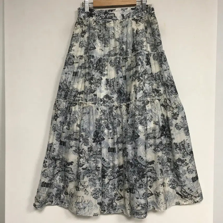 [BUNJANG] DEWL Tiered Skirt / 24 DEWL 듀엘 나염 티어드 스커트 25