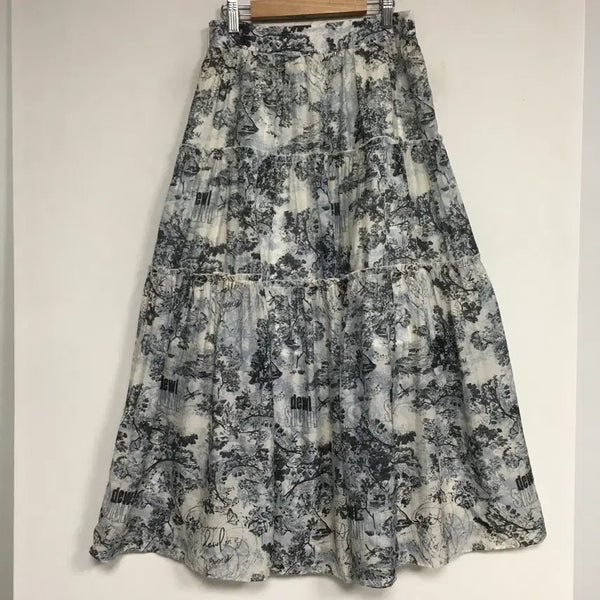 [BUNJANG] DEWL Tiered Skirt / 24 DEWL 듀엘 나염 티어드 스커트 25