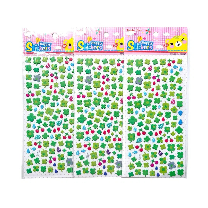 [BUNJANG] Four Leaf Clover Cherry 3D Sticker / 네잎클로버 체리 입체 스티커