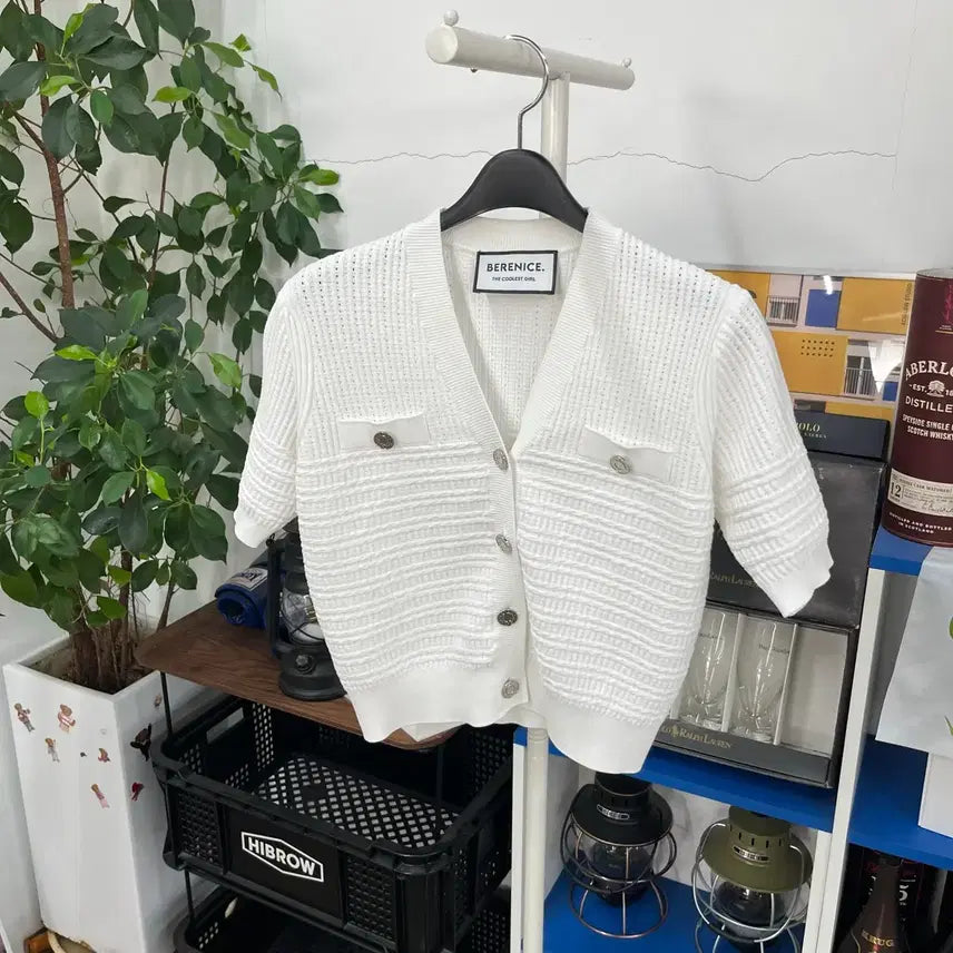 [BUNJANG] Bernice Cropped Short-Sleeve Cardigan XS / 베르니스 크롭 반팔 가디건 XS