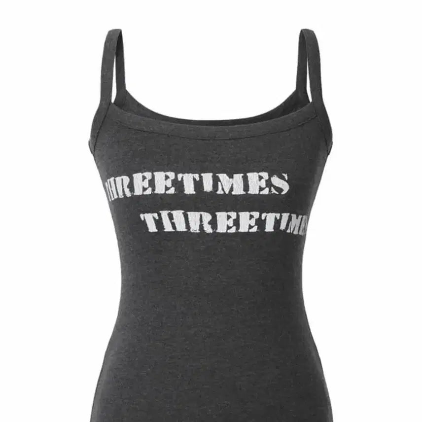 [BUNJANG] 3Times Groovin' Tank Top Charcoal / 쓰리타임즈 그루빈 탱크탑 차콜