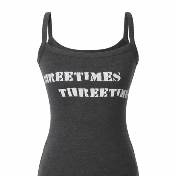 [BUNJANG] 3Times Groovin' Tank Top Charcoal / 쓰리타임즈 그루빈 탱크탑 차콜