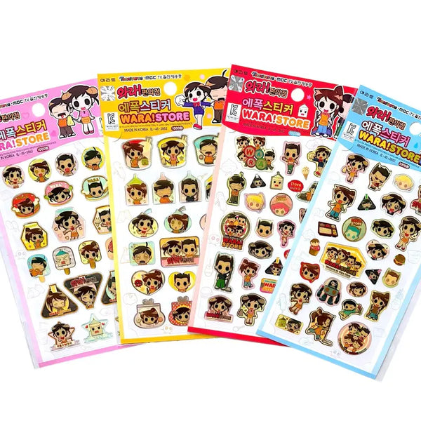 [BUNJANG] Wara Convenience Store Epoxy Sticker Set (Vintage) / 고전) 와라 편의점 에폭시 스티커