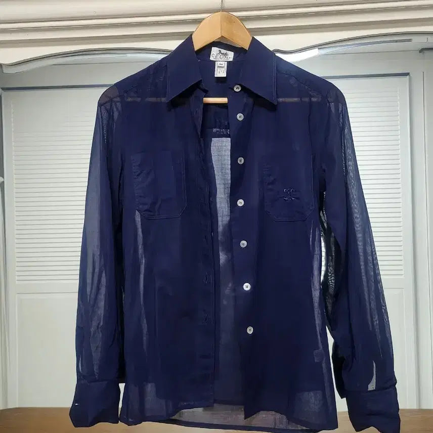 [BUNJANG] Celine Navy Blouse / 셀린느