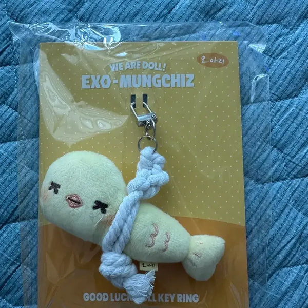 [BUNJANG] EXO D Together Keychain Doll Good Luck Charm / 엑소 뭉치즈 키링 인형 굿럭키링 액막이