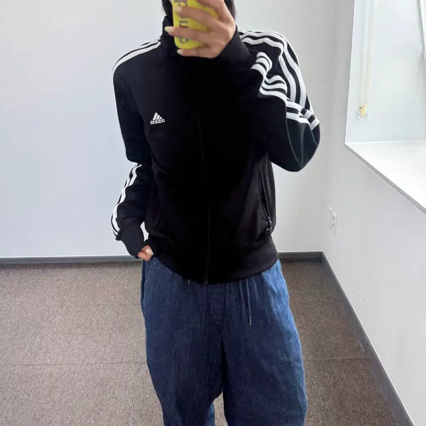 [BUNJANG] Adidas Tricolor Logo Black Jersey M / Adidas 아디다스 삼각로고 블랙 져지