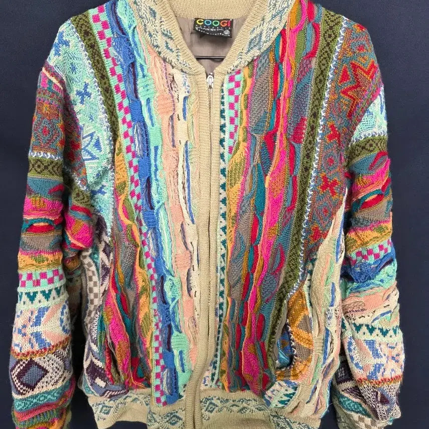 [BUNJANG] Vintage Knit Zip-Up / 쿠지 빈티지 니트 집업  팝니다