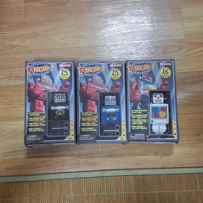 [BUNJANG] Vintage Tin Robot 4D Master Classic Robot Walking Set / 빈티지 장난감 4D마스터 클래식 로봇 워킹  3종 세트