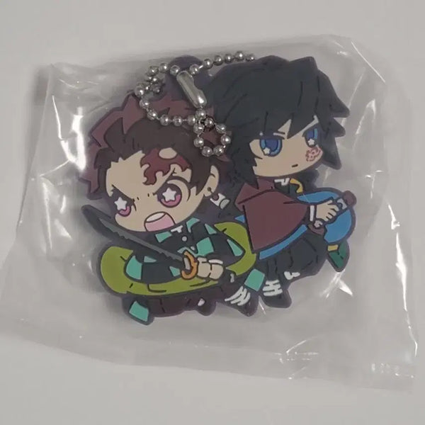 [BUNJANG] Demon Slayer Tanjiro & Giyu Rubber Keychain / 귀멸의 칼날 가챠 탄지로, 기유 고무 키링