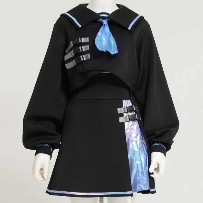 [BUNJANG] Ililil Academy Sailor Jersey Set-up Two-Piece / ililil 학원세일러 져지 셋업 투피스 이루이루이루 레플렘 서브컬쳐 사이버코어