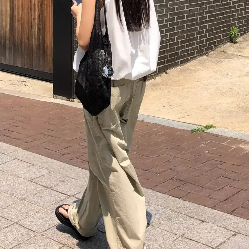 [BUNJANG] See You Soon Rico Parachute Pants (Beige) / 씨유쑨 리코 파라슈트 팬츠 (베이지)