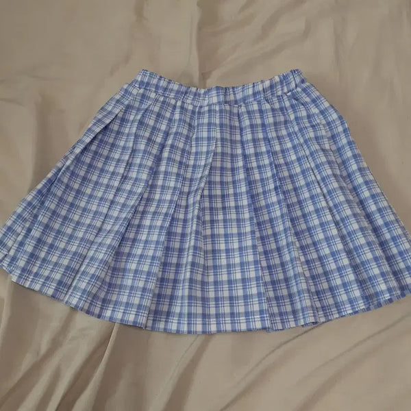 [BUNJANG] Celden Plaid Pleated Skirt Small / CELDEN 체크 플리츠 스커트 스몰 스쿨룩 치마