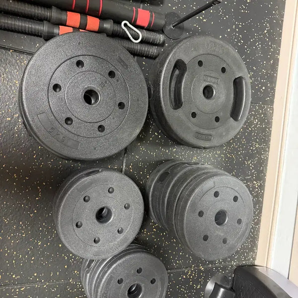 [BUNJANG] Adjustable Dumbbell and Barbell Set with Weight Plates / 덤벨 세트 중량 원판 바벨봉 포함