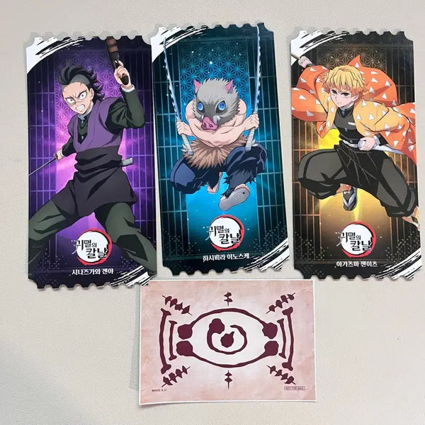 [BUNJANG] Demon Slayer Pop-up Exclusive Ticket Set - Genya, Inosuke, Zenitsu / 귀멸의 칼날 팝업 특전 티켓 겐야 이노스케 젠이츠 일괄