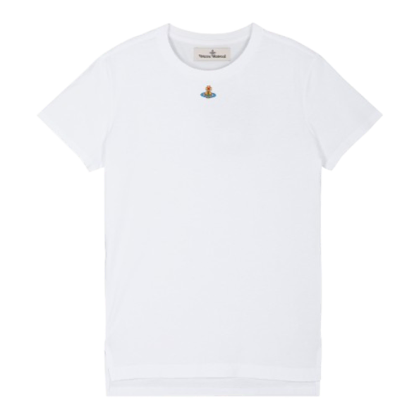 [BUNJANG] Vivienne Westwood Women's Basic Short Sleeve T-Shirt - White (L) / [새상품] 비비안 웨스트우드 여성용 반팔 화이트