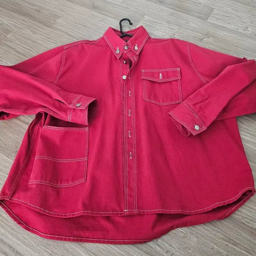 [BUNJANG] Stitch Oversized Shirt / 스티치 오버핏 남방