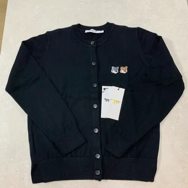 [BUNJANG] Maison Kitsuné Double Fox Cardigan Black M / [시착 1회] 메종키츠네 더블폭스 가디건 여자 블랙 M 택포 19.8