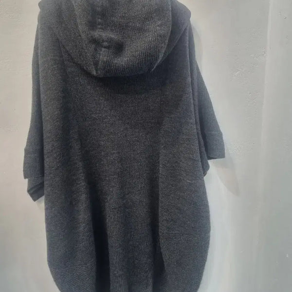 [BUNJANG] System (Hansem) Hooded Zip-Up Cape-Fit Cardigan (Size F/90) / 한섬 시스템후드 집업 망토핏 가디건 F(90)