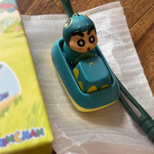 [BUNJANG] Crayon Shin-chan Dinosaur Keycap Clicker Keyring (Unused) / (미사용)짱구 공룡 키캡 클리커 키링