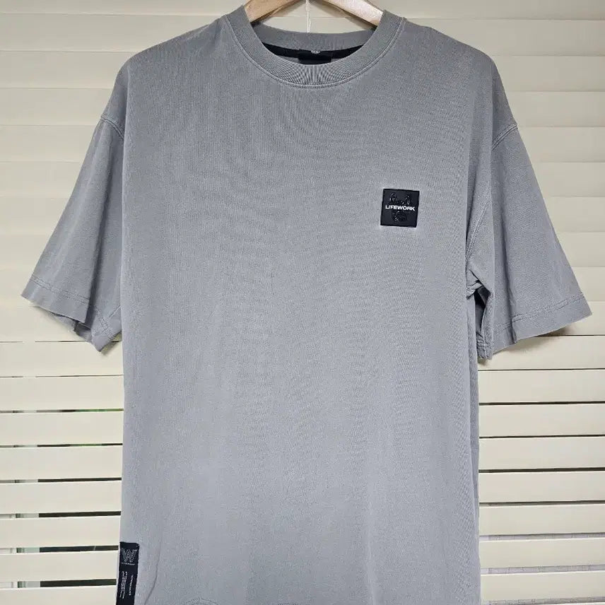 [BUNJANG] Life Work Graphic T-Shirt Grey M / 라이프워크 반팔 티셔츠 그레이 M