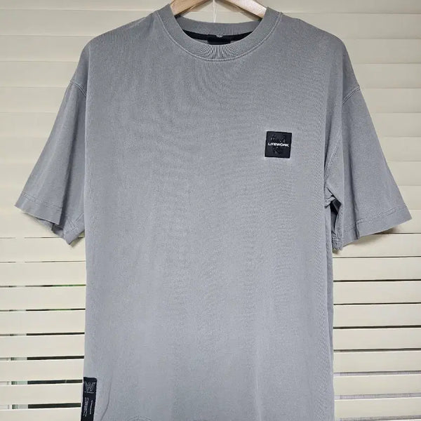 [BUNJANG] Life Work Graphic T-Shirt Grey M / 라이프워크 반팔 티셔츠 그레이 M