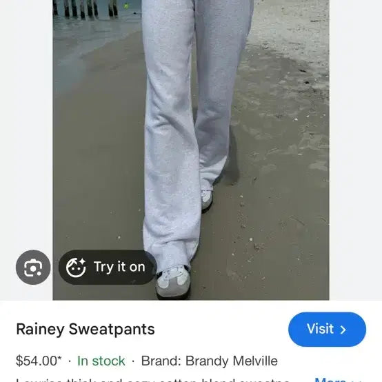 [BUNJANG] Brandy Melville Rainey Sweatpants Grey / 브랜디멜빌 rainey 스웻팬츠